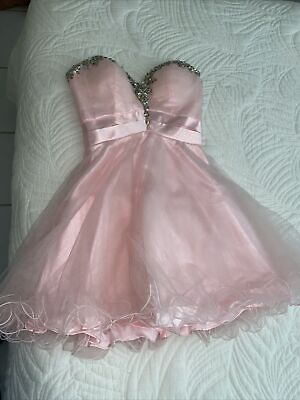#ad #ad Pink strapless Prom Dress $45.00