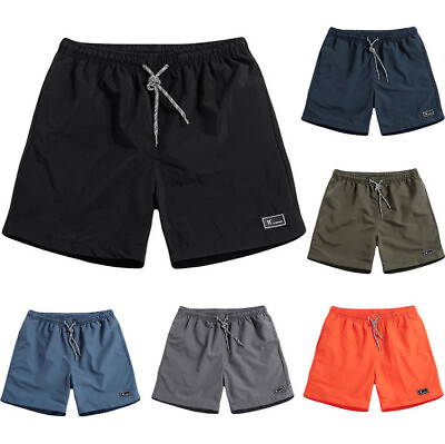 Men Summer Plus Size Shorts Fast drying Beach Trousers Casual Sports Short Pant $12.48