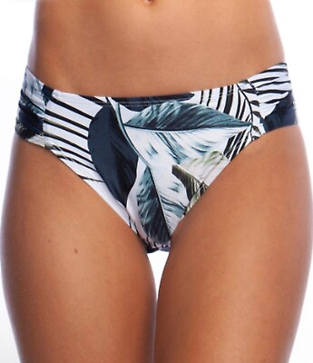 #ad #ad La Blanca Womens Side Shirred Hipster Tropical Bikini Swimsuit Bottom NWOT Sz 10 $21.99