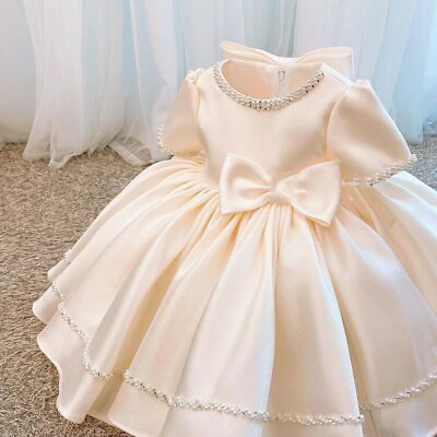 #ad Girl Dresses Formal Ceremony Dress Infant Birthday Party Gown Princess Costume $83.45