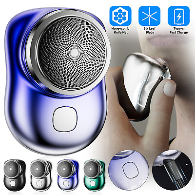 Mini Shave Portable Electric Razor for Men USB Rechargeable Shaver Home Travel $13.87