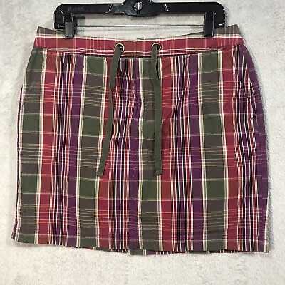 #ad CHAPS GREEN amp; RED PLAID SKIRT WOMEN#x27;S SIZE 12 $10.95
