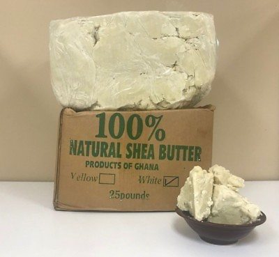 RAW AFRICAN SHEA BUTTER Organic Unrefined WHITE IVORY Pure Premium Quality $17.99