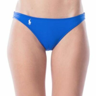 #ad Polo Ralph Lauren Taylor Hipster Bikini Bottom Classic Blue Pony Logo XL NWT $24.95