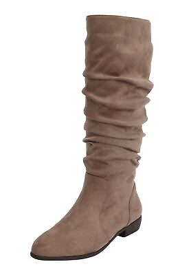Comfortview Wide Width Shelly Wide Calf Slouch Boot Tall Knee High Women#x27;s $68.22