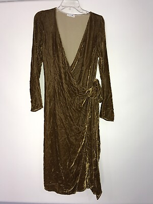 NEW CP Shades One Dance Velvet Wrap Dress Size Medium Golden Mustard 187 5 $156.80