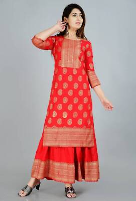 #ad Beautiful Designer Women Kurti Set Bollywood Wedding Wear Kurta Skirt Set Dress $27.99