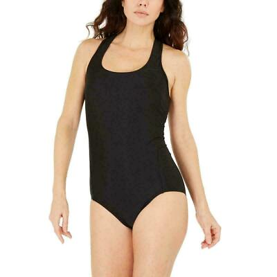 #ad #ad Nike Womens Black Cross Back Swimwear One Piece Swimsuit Size Small $23.96