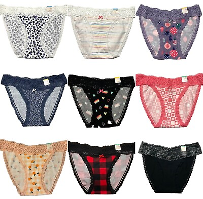 #ad #ad NWT SO Cotton and Lace Bikini Panties You Pick Size and Color $6.00