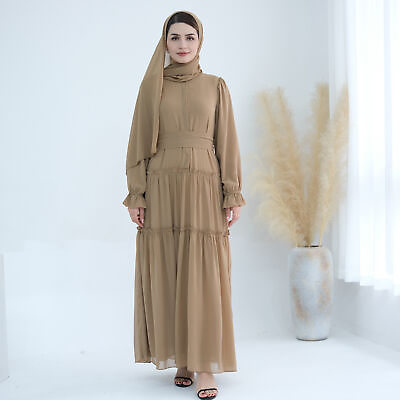 #ad Muslim Women Long Maxi Dress Abaya Kaftan Turkey Dubai Islamic Caftan Cocktail C $76.90
