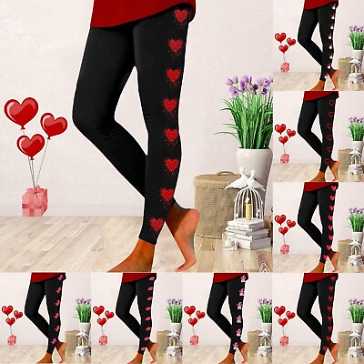 #ad Long Athletic Skirts Women with Leggings Women#x27;s Valentine#x27;s Casual Printed Yoga $16.82