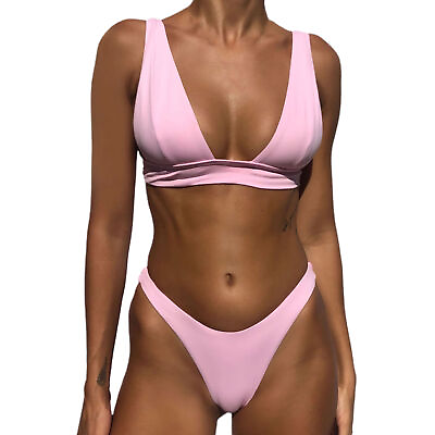#ad Bikini Set Push Up Quick drying Padded Bra Panties Swimsuit Bikini Set Beachwear $13.99
