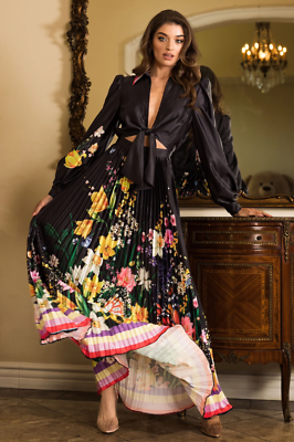 #ad Beautiful Dark Navy floral maxi dress $130.00