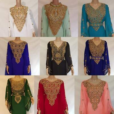 #ad SALE New Wedding Dress Moroccan Dubai Kaftans Abaya Dress Very Fancy Long Gown $53.99
