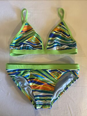 #ad Nike 2 Piece Swim Suit Bikini Women#x27;s Size 30 4 EUC $17.49
