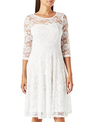 JASAMBAC White Lace Dress for Women Elegant Fit and Flare Cocktail Formal $23.99