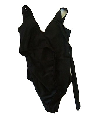 #ad Tempotrek Maternity Swimsuit One Piece Elegant V Neck Pregnancy Swimwear Tie $10.00