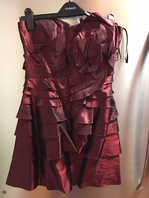 #ad BCBGENRATION RED FLOWER COCKTAIL PARTY DRESS SIZE 6 $25.99