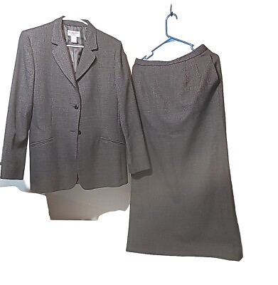 #ad PENDLETON Vtg Y2k Pc Pencil Skirt Suit V. Wool Tweed Career Casual Trending 12 $39.00