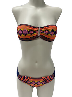 #ad #ad Hurley Padded Womens Bandeau Bikini Set Size Small S $8.99