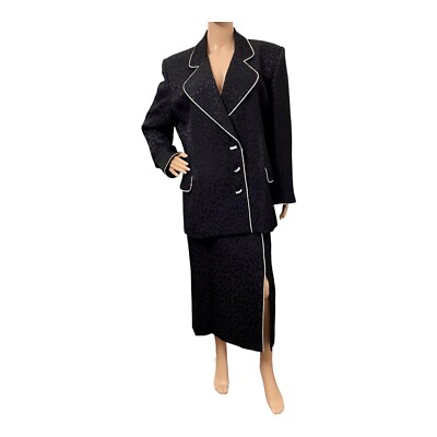 #ad Solini Women#x27;s Black Skirt Suit 14. $52.50