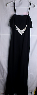 Vintage Me II Black White Long Sleeveless Size 11 RUNS SMALL Women#x27;s Dress $21.00