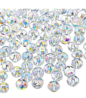 800PCS Rondelle Faceted Crystal Glass Loose DIY Beads lot Clear AB 6mm Bracelet $9.99