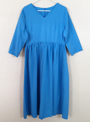 Womens Blue Maxi Dress With Pockets Size XL New #1E204 $8.50