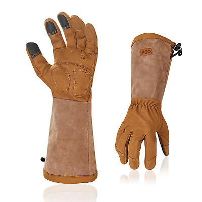 #ad #ad Vgo 1Pair Long Cuff Rose Pruning Thorn Proof Garden Gloves Work Gloves SL6592 $20.98