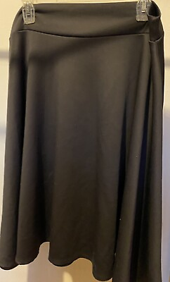 DOUBLJU Womens Dark Grey A Line Long Stretch Skirt Size 3XL $5.99