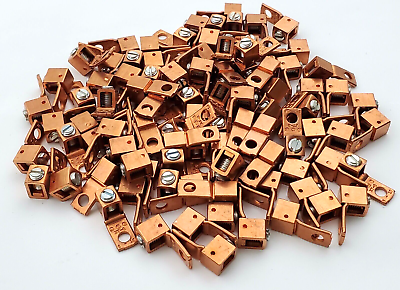 #ad Lot of 100 Ilsco XT 6 One Hole Copper Mechanical Lugs #6 #18 AWG #10 Bolt Hole $61.99