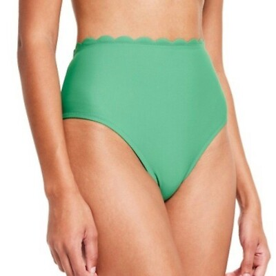 #ad Rhode x Target Green High Rise Cheeky Bikini Bottoms Scallop Women Large NEW $16.04