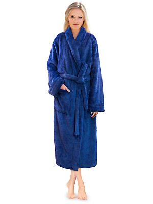 Premium Womens Plush Soft Robe Fuzzy Fluffy Warm Sherpa Fleece Bathrobe Spa Robe $32.99