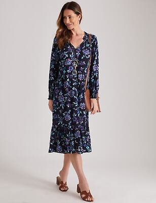 #ad MILLERS Womens Dress Maxi Length Printed Dress With Border $15.39