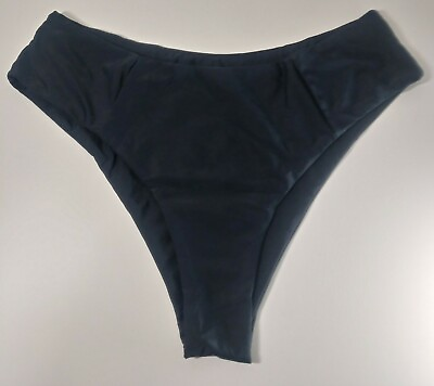 #ad #ad Women#x27;s XLarge Nylon Solid Black V Cut Brazilian Bikini Bottoms $8.99