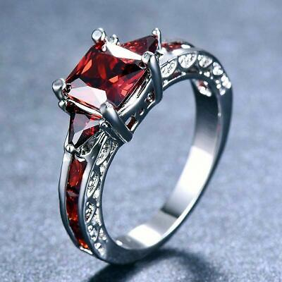 Fashion Cubic Zircon Ring Silver Plated Jewelry Women Wedding Party Gift Sz6 10 C $2.42