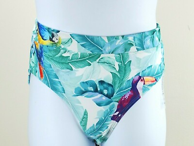 #ad NWT Swimsuits For All Multicolor Size 12 High Leg Bikini Bottom Lined $15.53