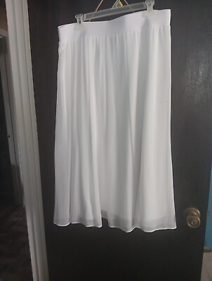 #ad Feminine White Skirt With Overlay $12.00