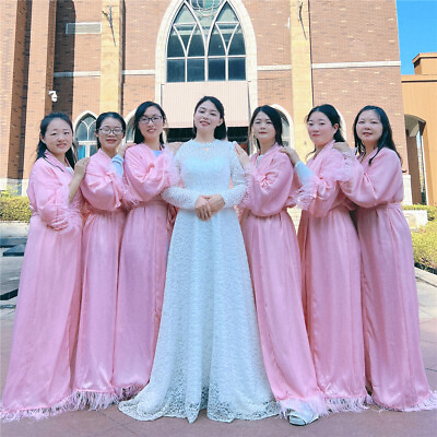 #ad Muslim Dubai Women Open Cardigan Tassel Bridesmaid Wedding Kaftan Modest Dresses $34.73