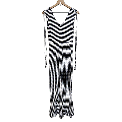#ad Nordstrom Rack XS Navy White Brooke Striped Sleeveless Maxi Dress Women#x27;s NWD $24.88