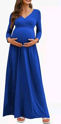 #ad Xpenyo Maternity Plus Size Nursing Maxi for Baby Shower Photoshoot Dress Sz 2XL $25.00