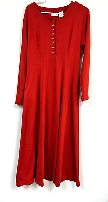 Vintage 80#x27;s 90#x27;s Spiegel Womens Red Dress Size L $14.25