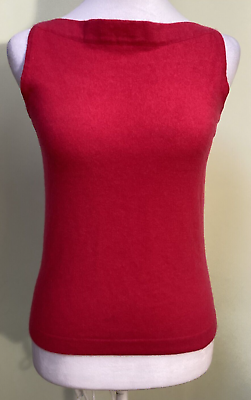 #ad NEXT Size 6 UK 10 Pink 100% Cashmere Soft Sleeveless Pullover Sweater Vest Top $29.98