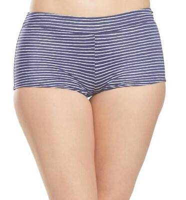 prAna Raya Size Small S Mid Rise Boy Short Swimsuit Bottom Blue Anchor Stripe $29.99