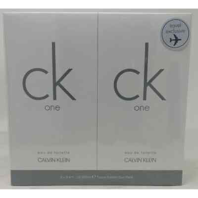 #ad CK ONE by Calvin Klein EDT 3.4 oz each 6.8 oz total Travel Duo Pack of 2 $33.09