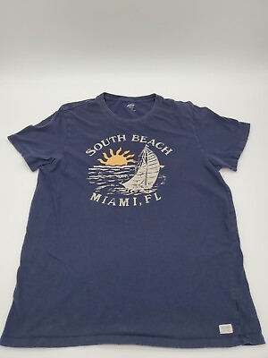 #ad Old Navy Large Men Blue South Beach Miami T shirt..T135 $4.25