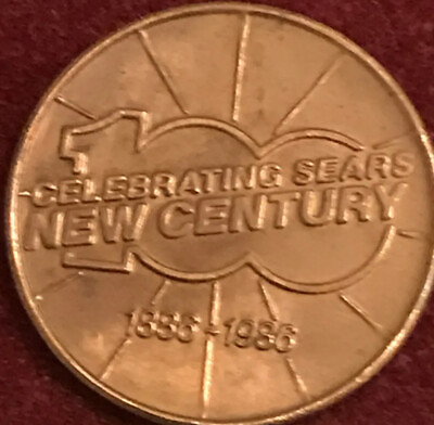 #ad Sears Coin Statue of Liberty Celebrating 100 Years Centennial Copper Token 1986 $12.75