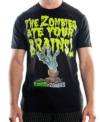 #ad Plants vs Zombies Mens Zombies Ate Your Brains Funny Shirt New M L 2XL $9.99