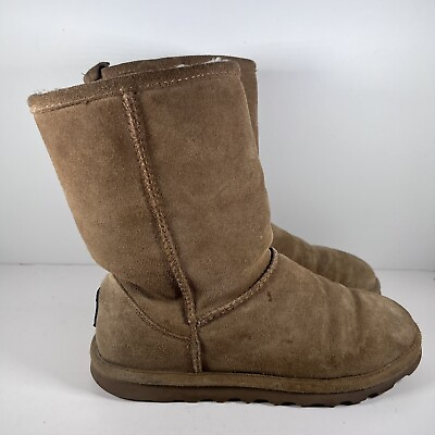 #ad Bearpaw Elle Short Tan Pull On Lined Boots Women#x27;s Size 9 $14.99