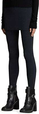 #ad AllSaints Womens Raffi Skirted Leggings Casual Pants Jersey Soft Black Size XS $119.99